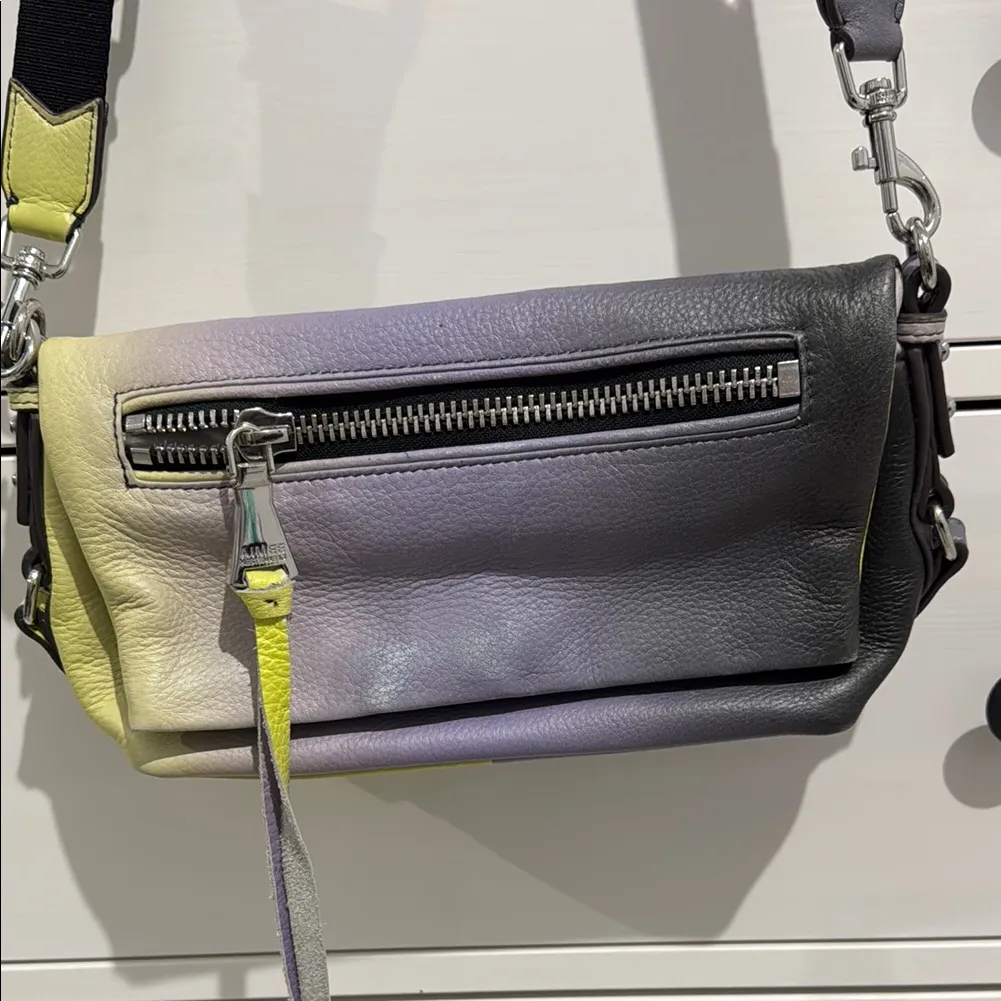 Aimee Kestenberg Black and Gray Crossbody Bag with Adjustable Strap - Image 1