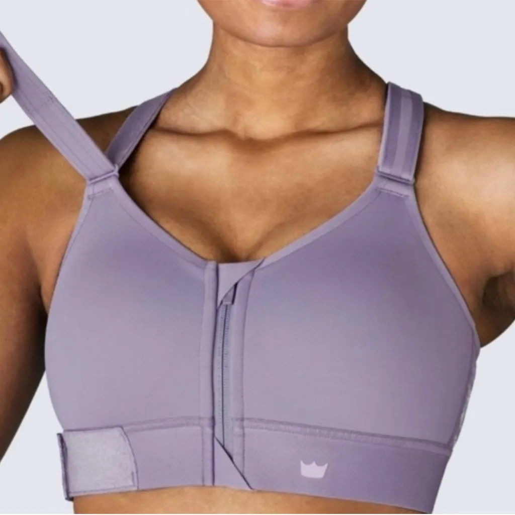 SHEFIT Flex Sports Bra 4Luxe Purple Adjustable Medium Impact Athleisure Workout Size undefined - Image 1