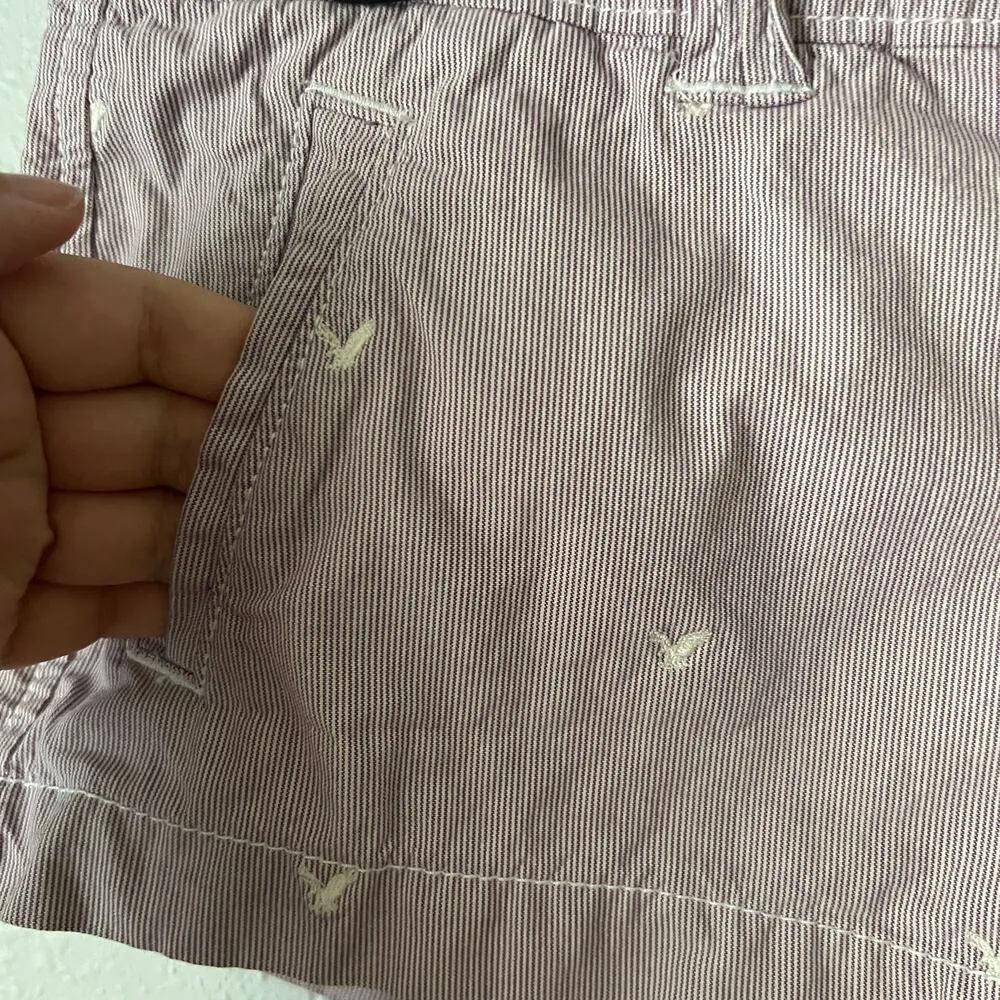 American Eagle Mini Shorts Womens 4 Cotton Low-Rise Coquette Girly Flirty Beachy - Image 5