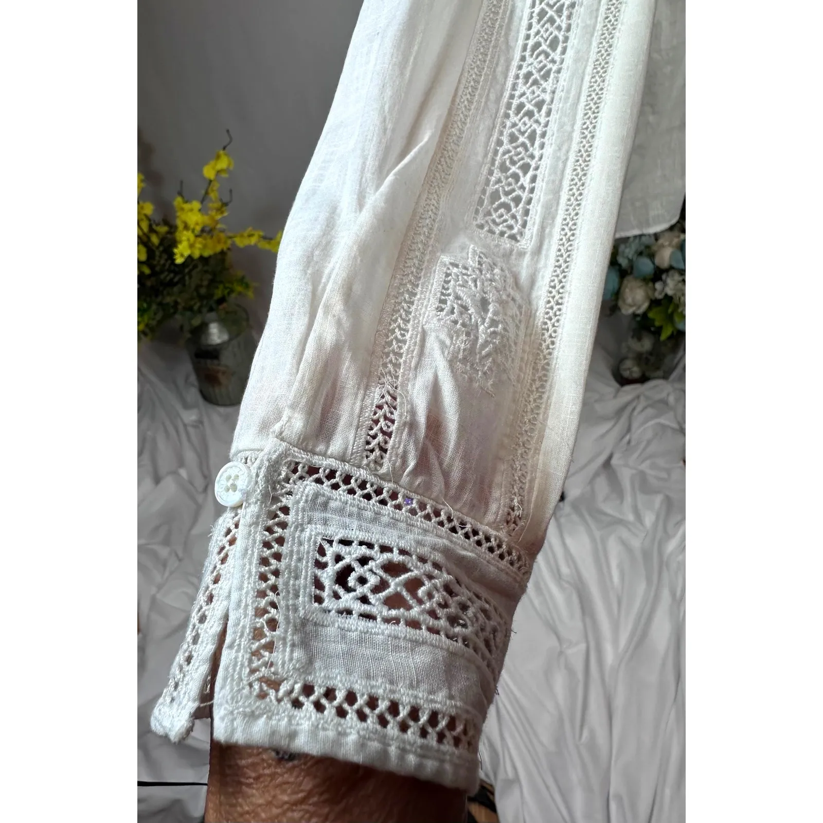 Zadig & Voltaire Teddy Eyelet Trim Blouse Judo M - Image 9