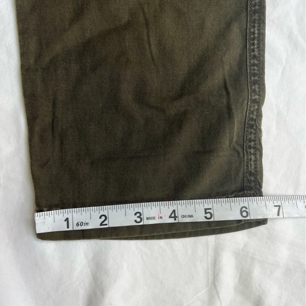 Maurices high waisted paper bag tencel pants dark green. Size 4 nwt - Image 13