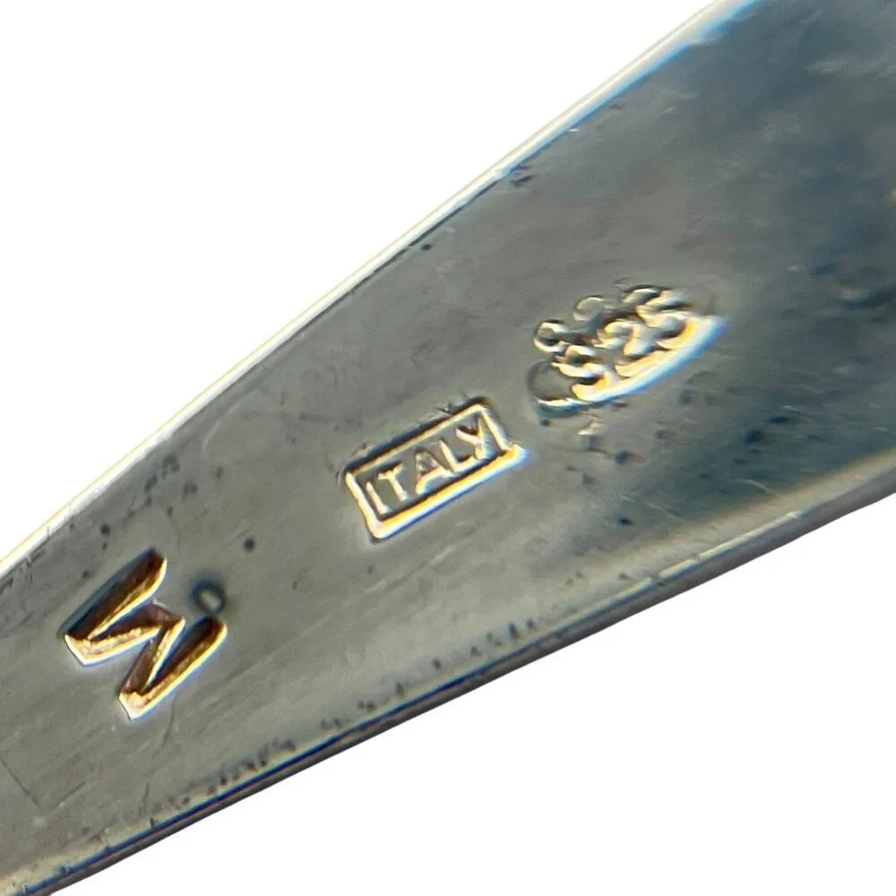 M Italy 925 Anodized Silver‎ Drop Dangle Earrings Classic Basic Elevated Basic Silver - Image 3