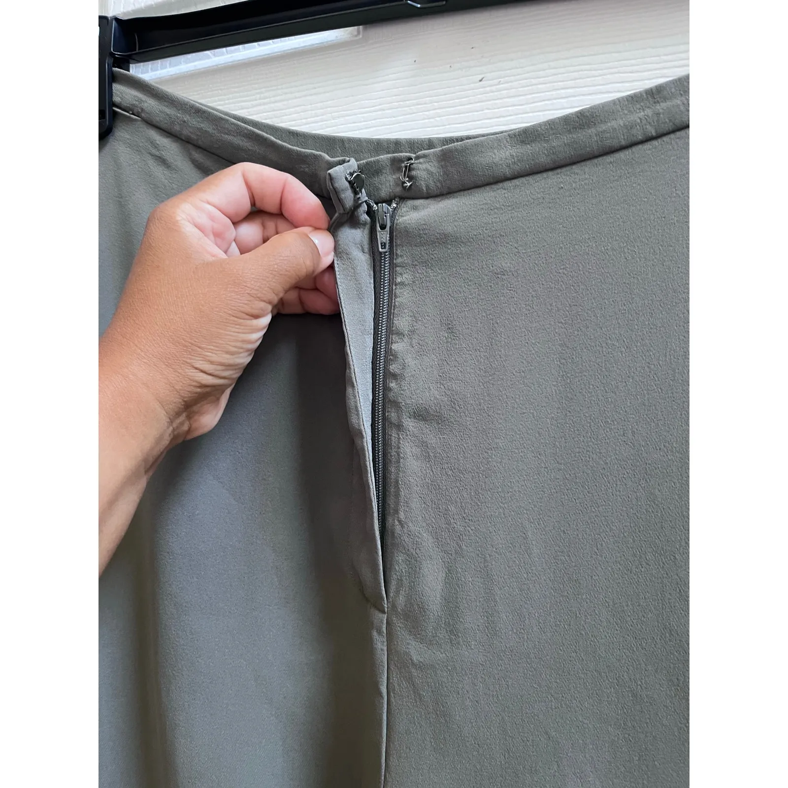 Eileen Fisher Silk Georgette Crepe Lightweight Zip Clasp Machine Wash Pant 1X - Image 7