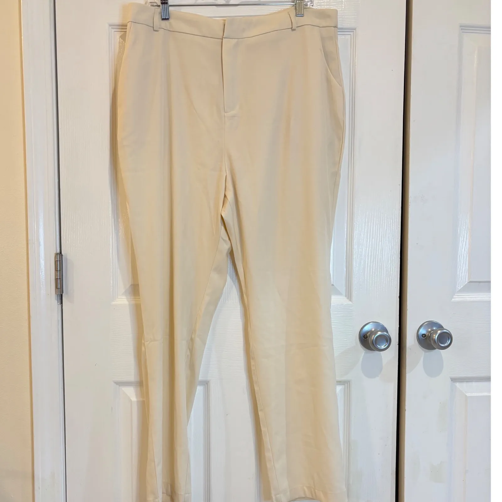 Banana Republic High Rise Wide Leg Jeans Size‎ 28 Cream Ivory Denim Pants - Image 5