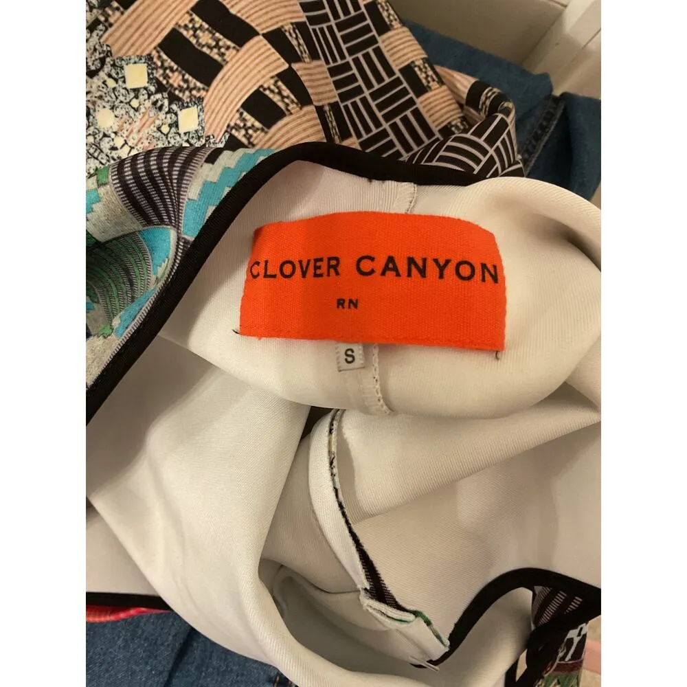 Clover Canyon Jeweled Tapestry Sleeveless Bodycon Neoprene Dress, S - Image 5