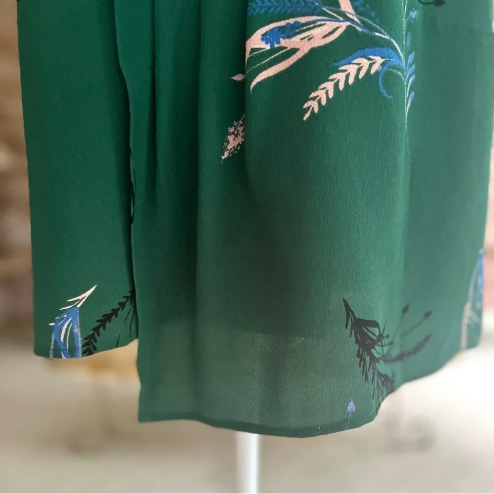 Leith Tank Top Green Floral Asymmetrical Hem Camisole XXL Garden Dressy Party - Image 7