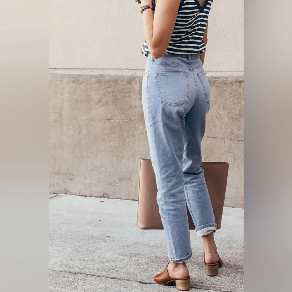 Everlane The Cheeky Light Blue High Rise Slim Leg Jeans Women’s Size 24 Regular - Image 10