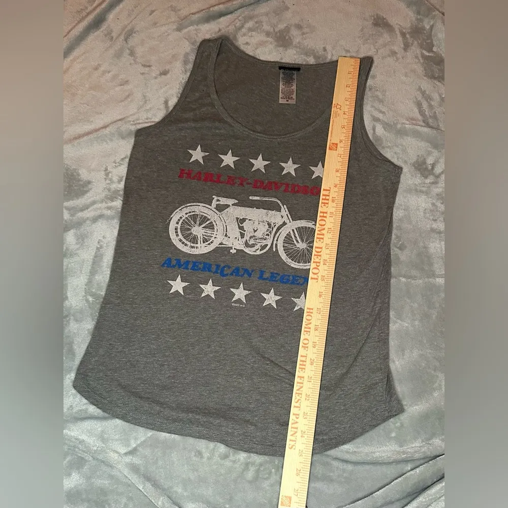 Harley Davidson American Legend Line Wolf Spokane WA Gray Womens Large Tank Size M - Image 4