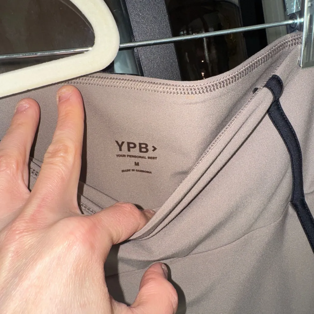 YPB workout set contrast leggings sports bra sculptLUX high rise tank top 7/8 - Image 3