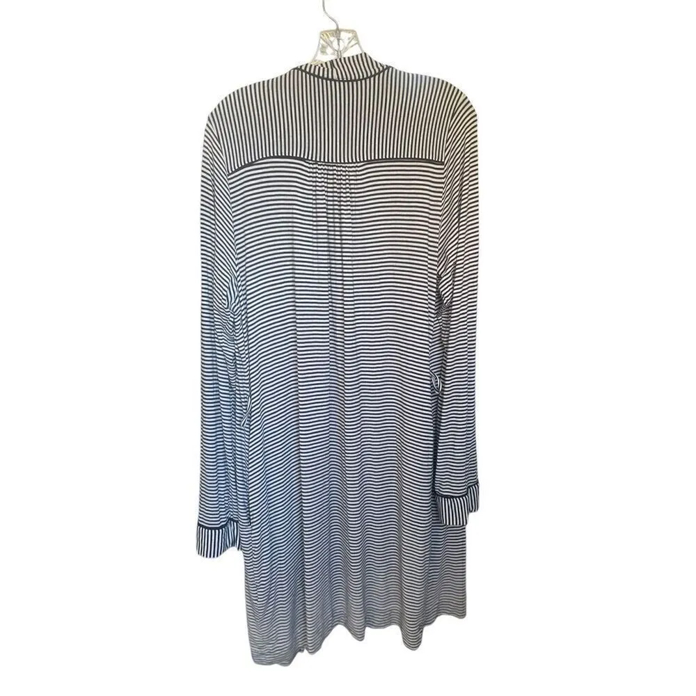 UGG Women’s Black / White Stripe Robe Kimono Size L - Image 2