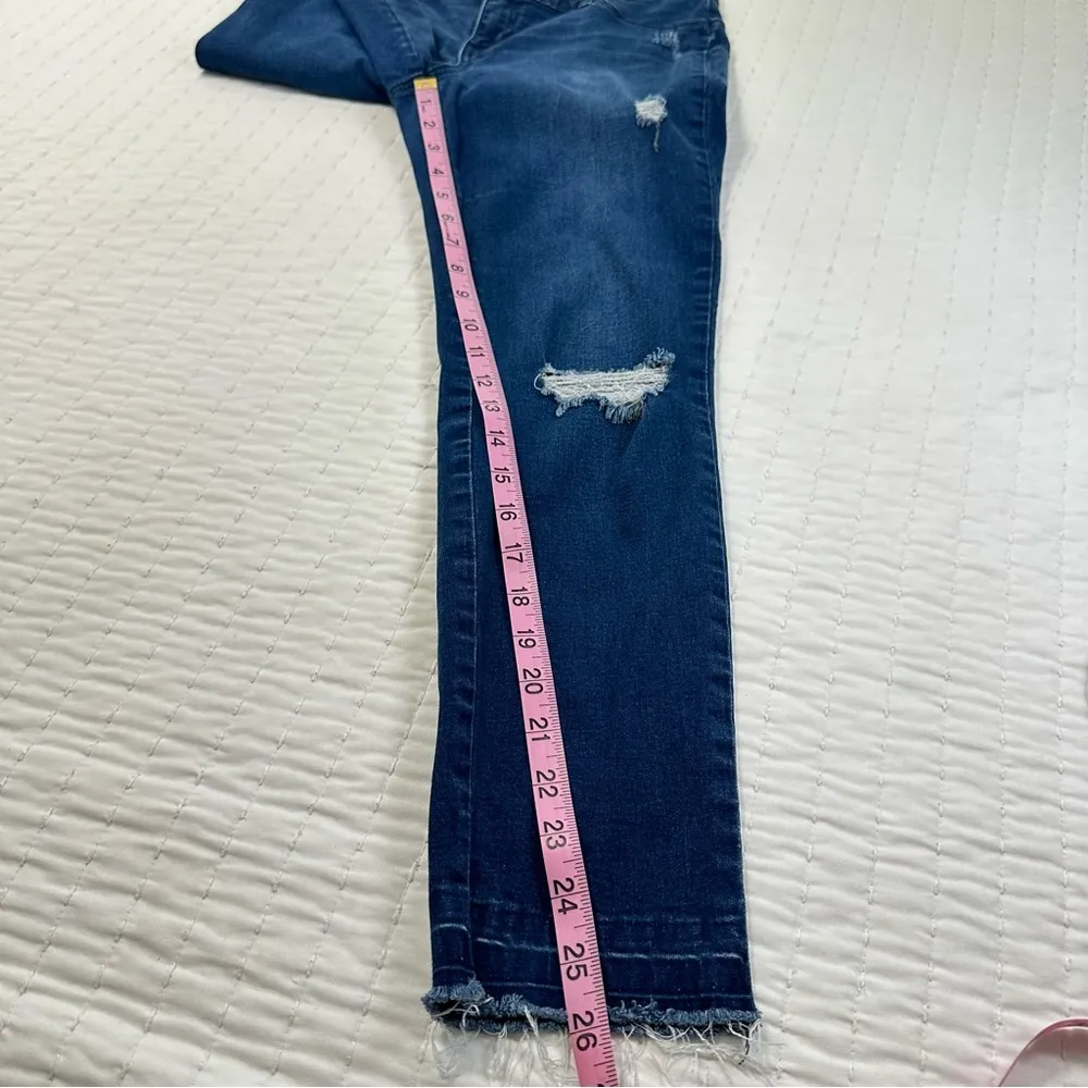 Juicy Couture Y2K Los Angeles California Dark Blue Distressed Skinny Jeans - Image 7