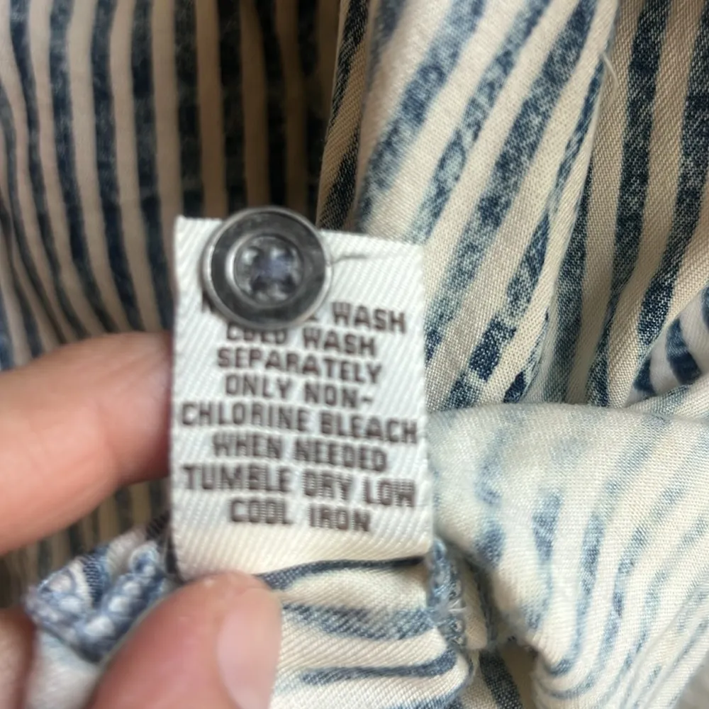 Vintage Havana Cropped Button Down Shirt size Small - Image 9