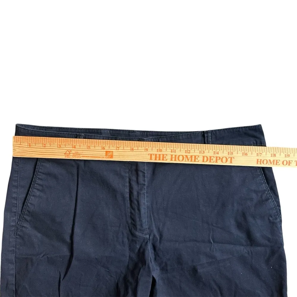 Talbots Women’s Weekend Shorts Navy Blue Size 12 Cotton Spandex Casual Chino - Image 3