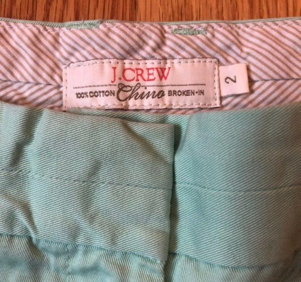 J. Crew mint green chino shorts size 2 - Image 4