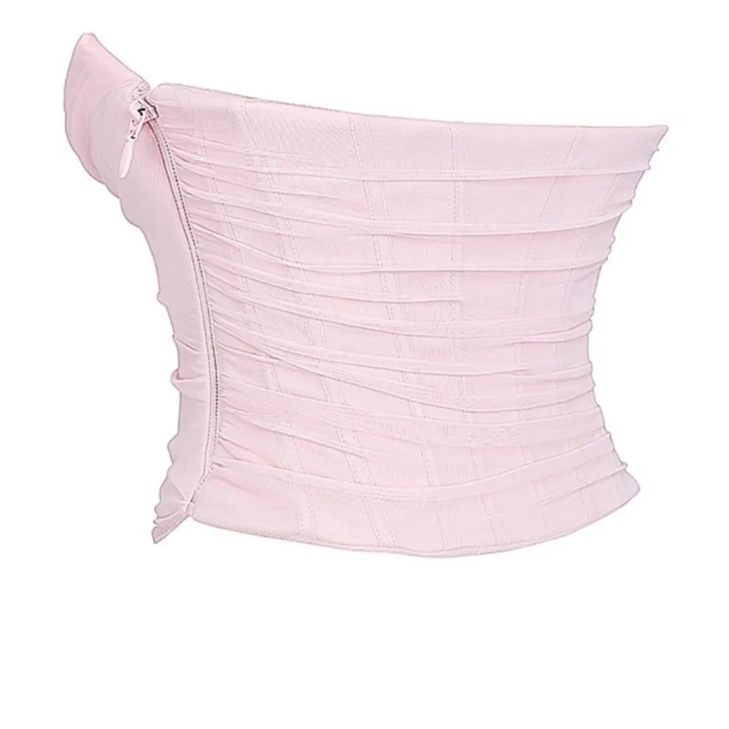 House Of‎ CB S D-DD Georgie Mesh Strapless Corset Top Ballerina Pink NWOT - Image 6