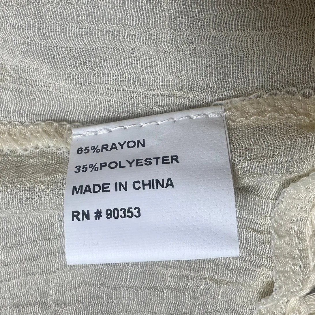 Rebellion Again Cream Boho Crochet Braided Top Cover Up - Image 4