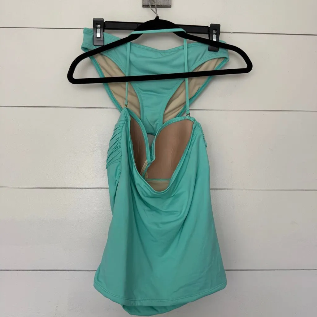 La Blanca Women’s 10 Mint Green Aqua 2 Piece Swim Set Tankini Bikini Bottom - Image 2