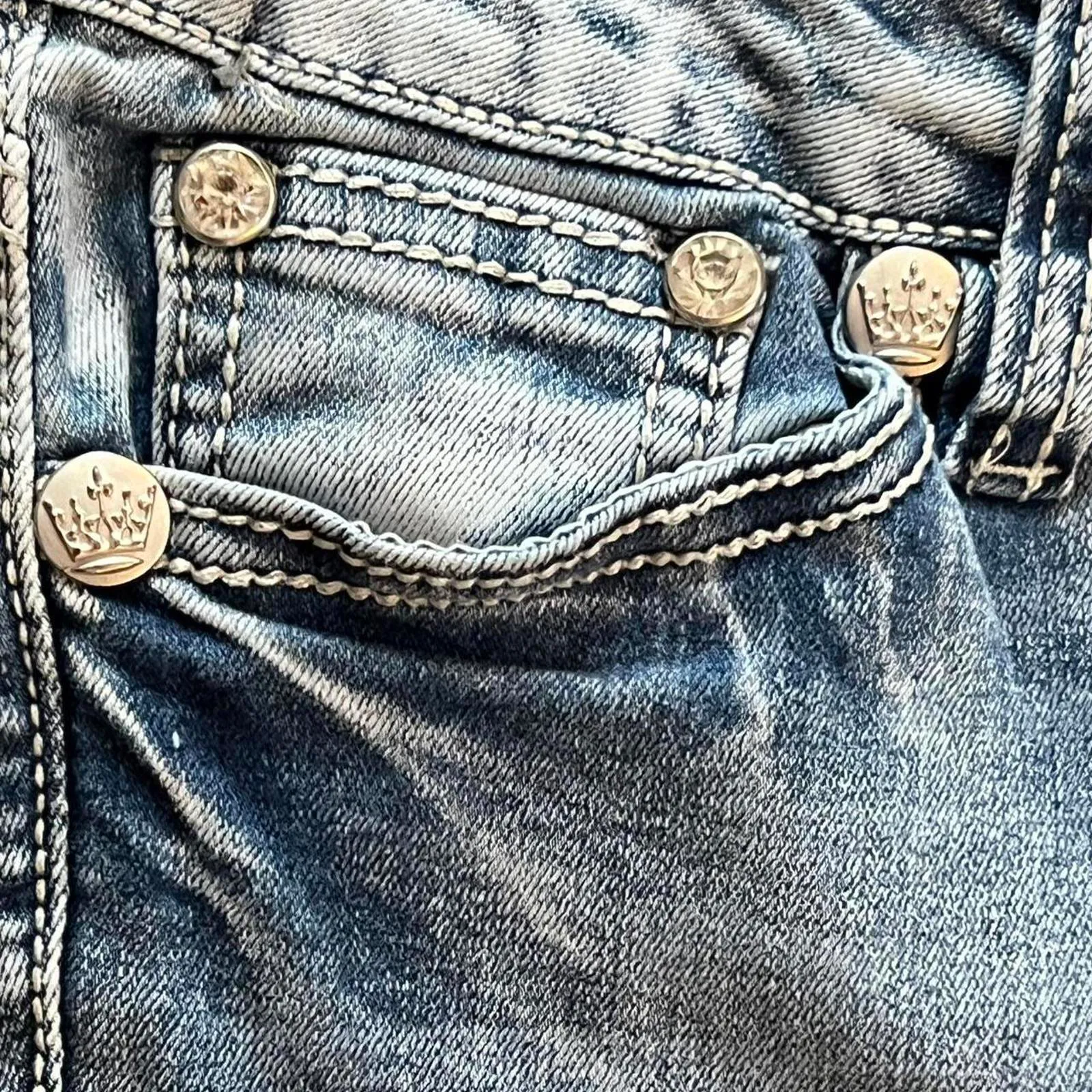 Y2K Rebel & Soul low rise boot cut Size 6 Blue - Image 5