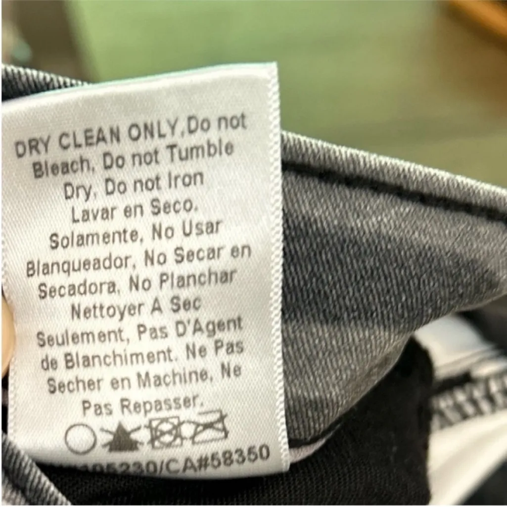 Current Elliot The Ankle Skinny Distressed Black Camo Coating Cheville Size 27 - Image 11