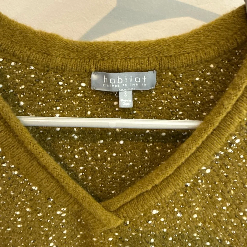 Habitat Olive V-Neck Sweater - Image 3