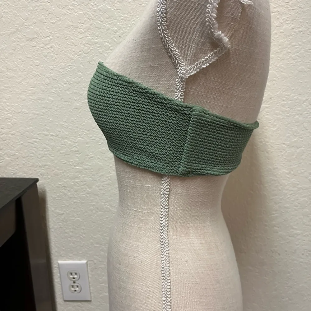 KENDALL & KYLIE Sage Green Strappless Swim Top - Image 2