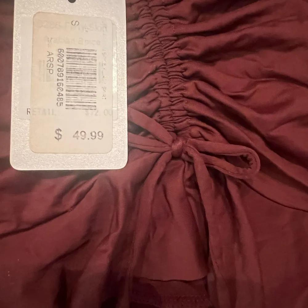 Swim Systems Dark Red Bikini Bottom with Skirt small - Image 72