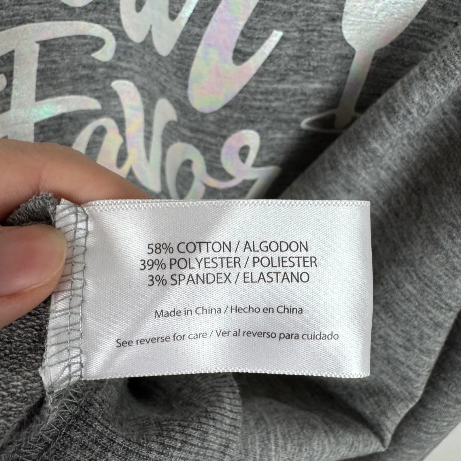 Wildfox Pour Favor Graphic Sweatshirt Sz L Gray Pullover Long Sleeve Wine‎ Lover - Image 6