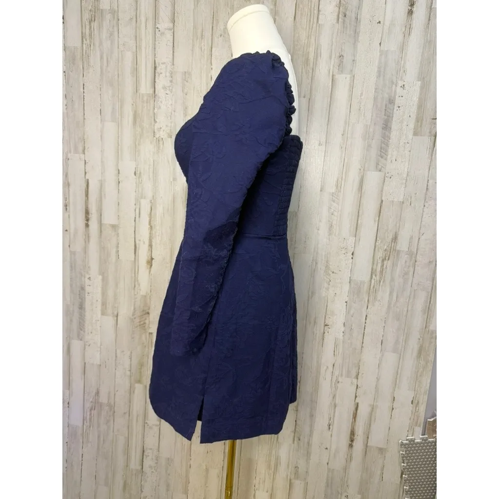 NWT Lilly Pulitzer Women's Ivanna Long-Sleeve‎ Navy Blue Romper Size 00 - Image 4