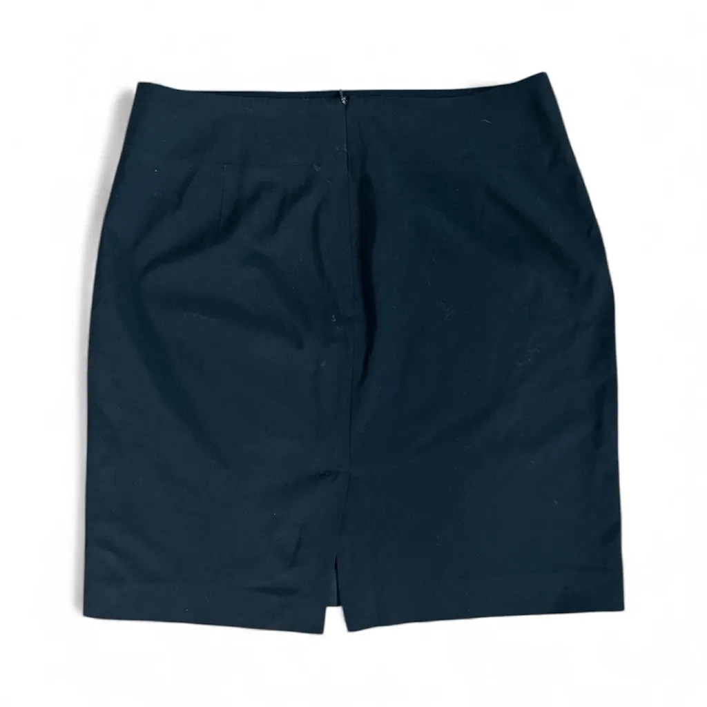 Banana Republic Black Wool Pencil Skirt Size 6 stretch lined preppy minimalist - Image 2