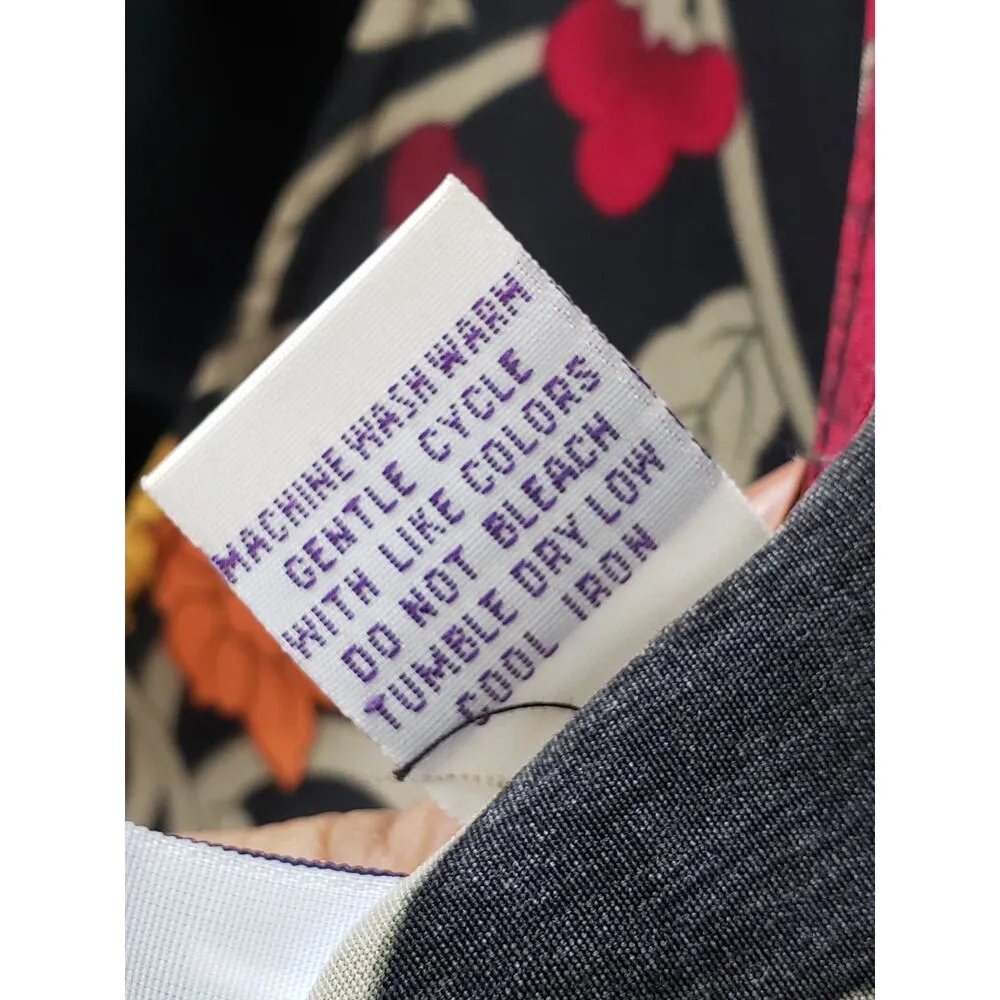 JM Collection M Black Floral Sleeveless Sheath Dress Midi Stretchy Pullover - Image 9