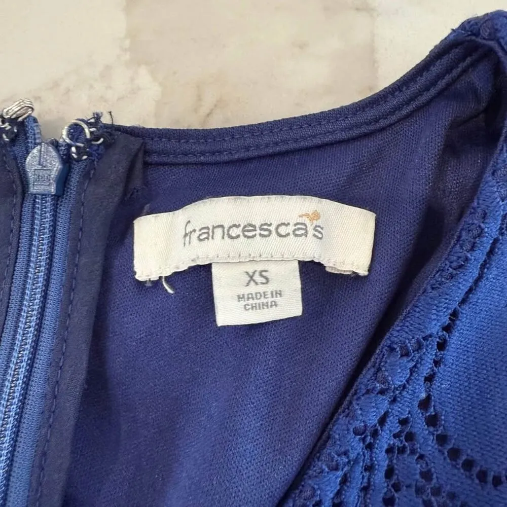 Francesca's Lace Romper Short Jumpsuit Women's XS V - Image 4