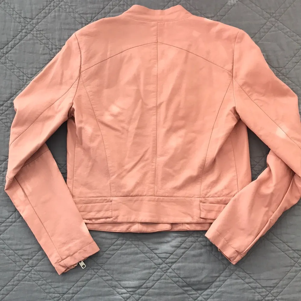 Gianni Bini Blush Faux Leather Jacket.  Size Small. EUC - Image 2