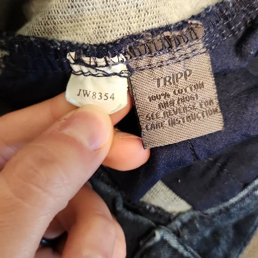 Tripp NYC Daang Goodman Tie Dye Low Rise Skinny 100% Cotton Blue Pants Size 7 - Image 6
