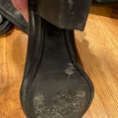 Leather Black Boots long size 6 - Image 3