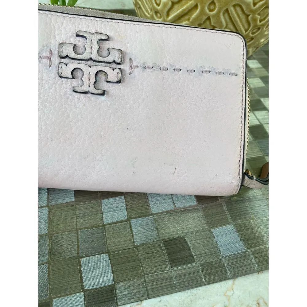 Tory Burch McGraw baby pink long zip wallet - Image 5