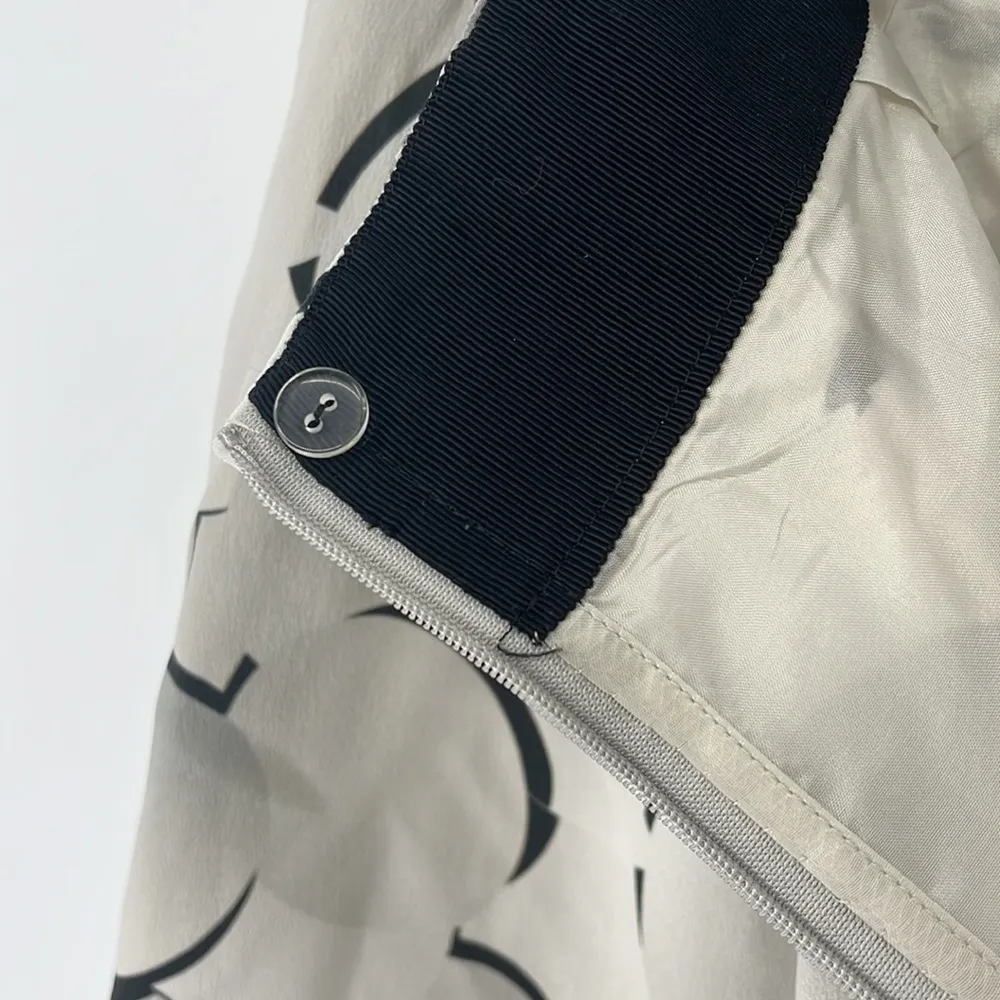 AKRIS Punto Bergdorf Goodman 100% Silk Circle Gray & Black Skirt Women’s Size 10 - Image 7