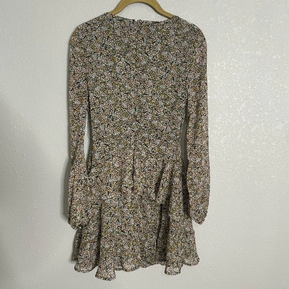 Love, Fire V Neck Floral Long Sleeve Dress XS - Image 5