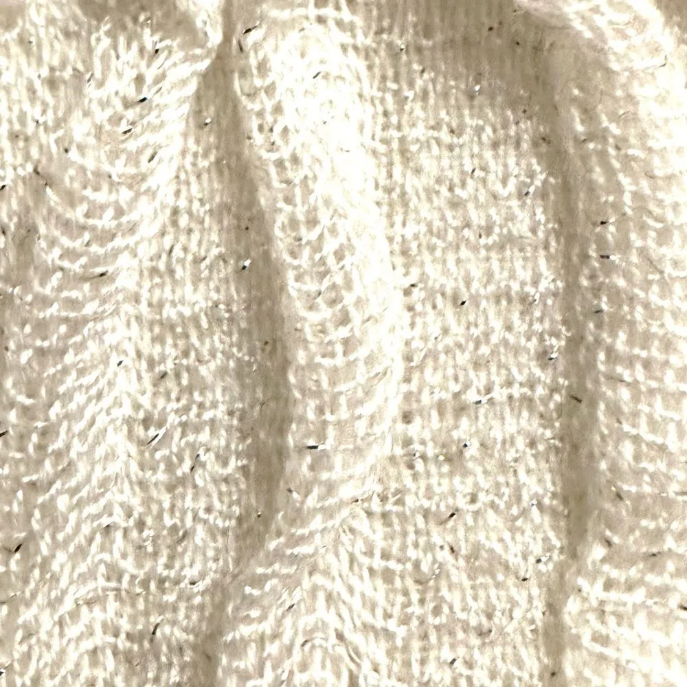 WHBM Ruffle Scarf with Silver thread - Image 3