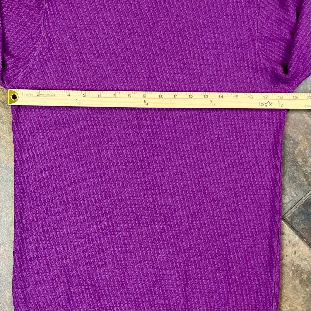 Zara Purple Crew Neck Textured Sweater Large - Image 7