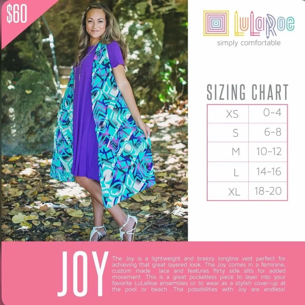LuLaRoe Joy Vest sleeveless - Image 4