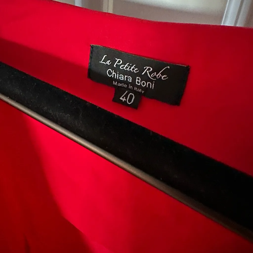 Red Chiara Boni La Petite Robe Florian Side Ruffle Dress / Sz 40/Small - Image 11