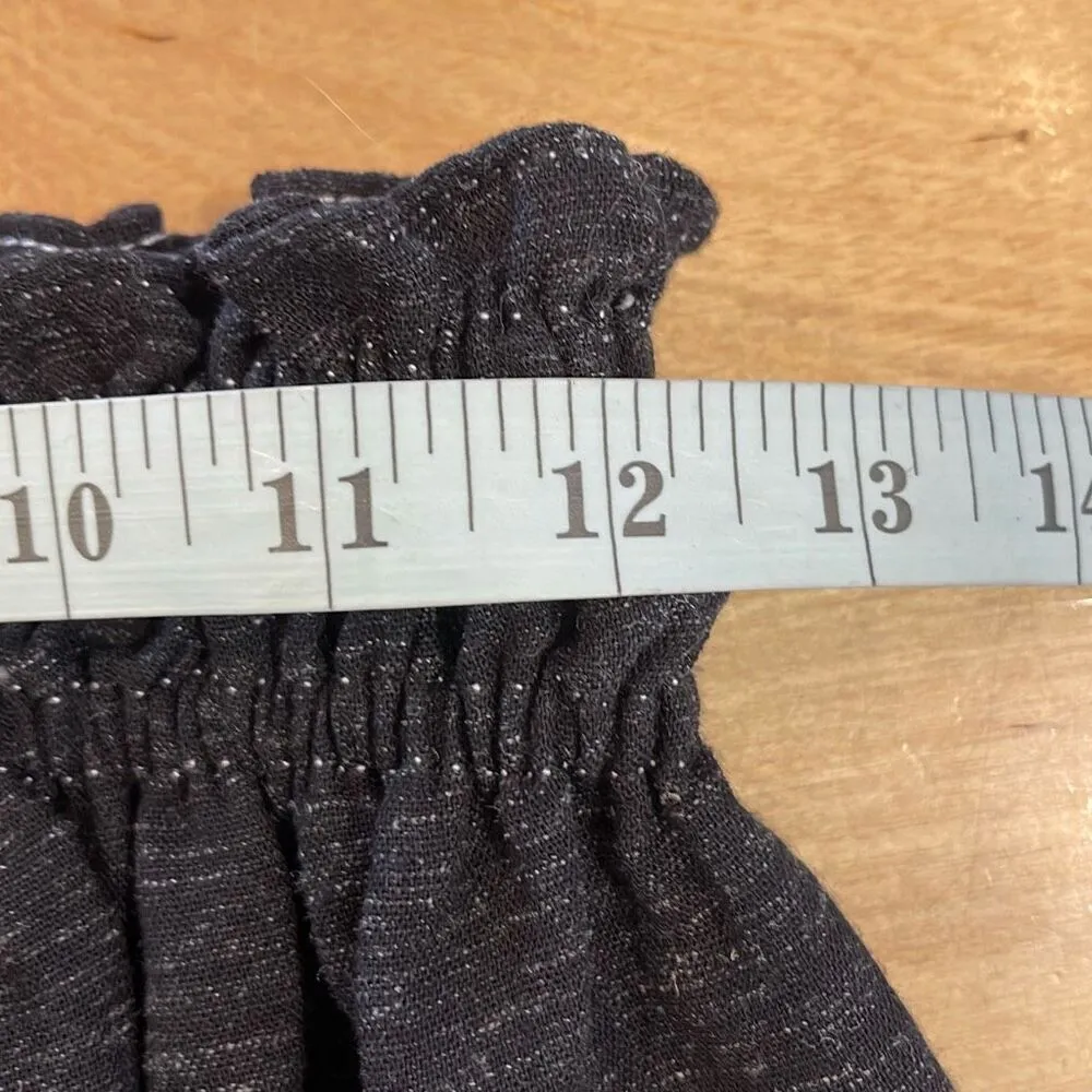 Max Studio Smocked Waist Linen-Blend Midi Skirt Women's Size Small Heathered Cha - Image 9