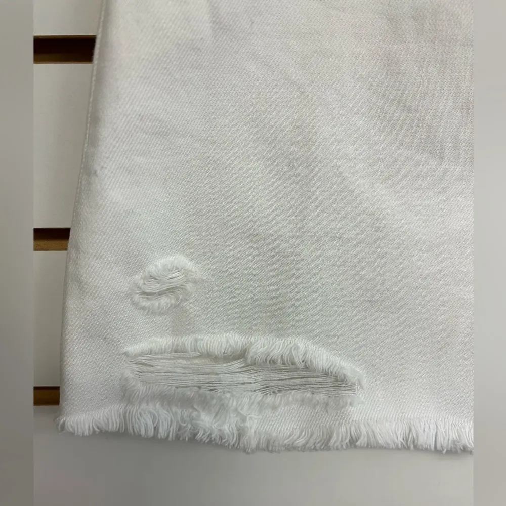 Rolla’s Claudia Skirt - White Denim - Distressed with Frayed Hem - NWT - Size 27 - Image 3