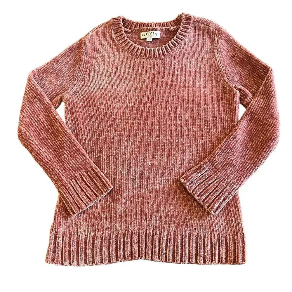 Orvis Ladies Crew neck Chenille‎ Sweater Size Small - Image 2