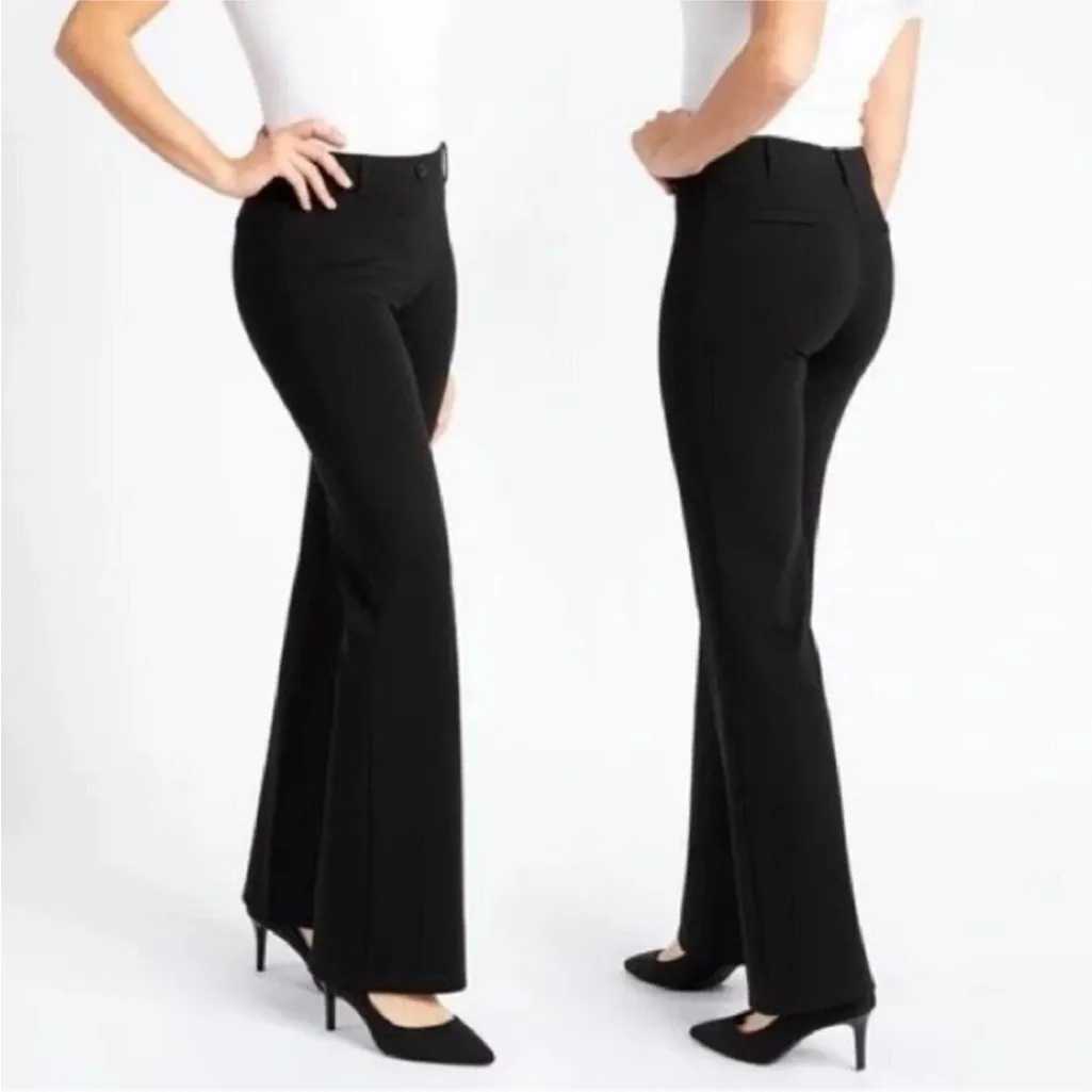 Betabrand Black Dress Pants Yoga Pant Flare Bootcut Pull-On Size L Petite - Image 2
