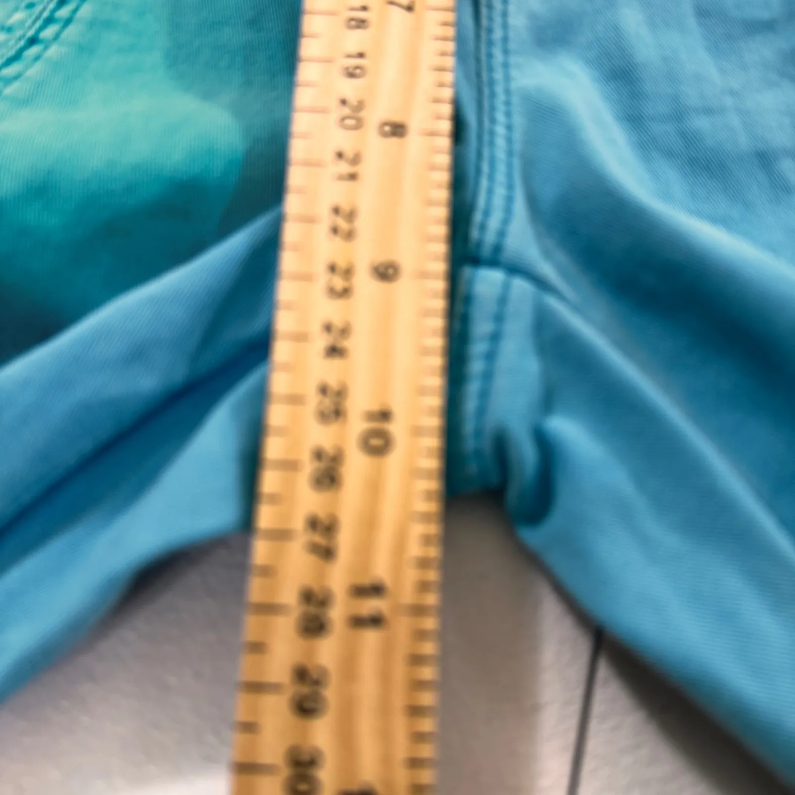 Women's WHBM Straight Leg Teal Utility Cargo Pants‎ Size 2 Adjustable Cuffs - Image 3