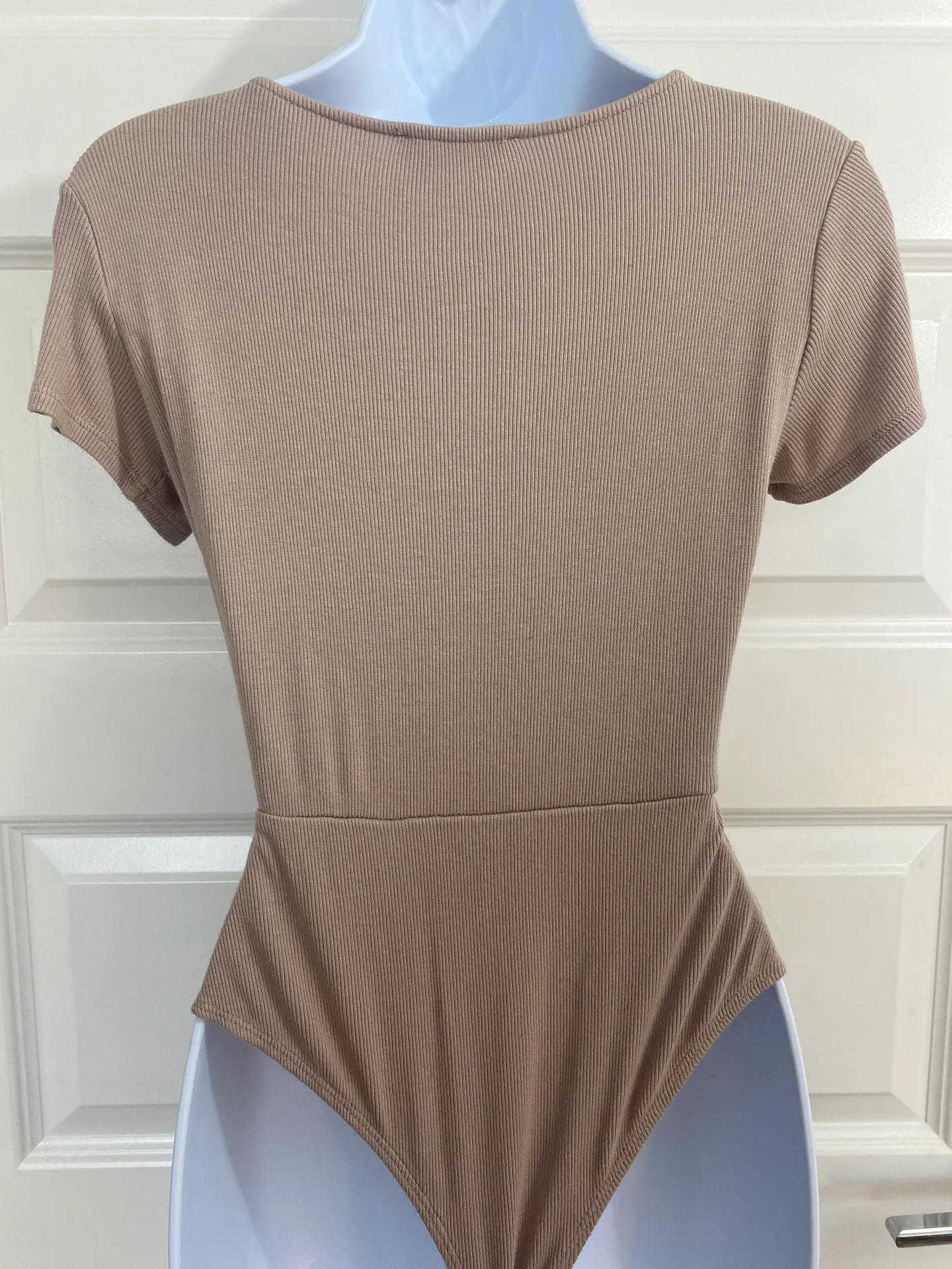 Forema Boutique Taupe Cutout Bodysuit  - Image 2