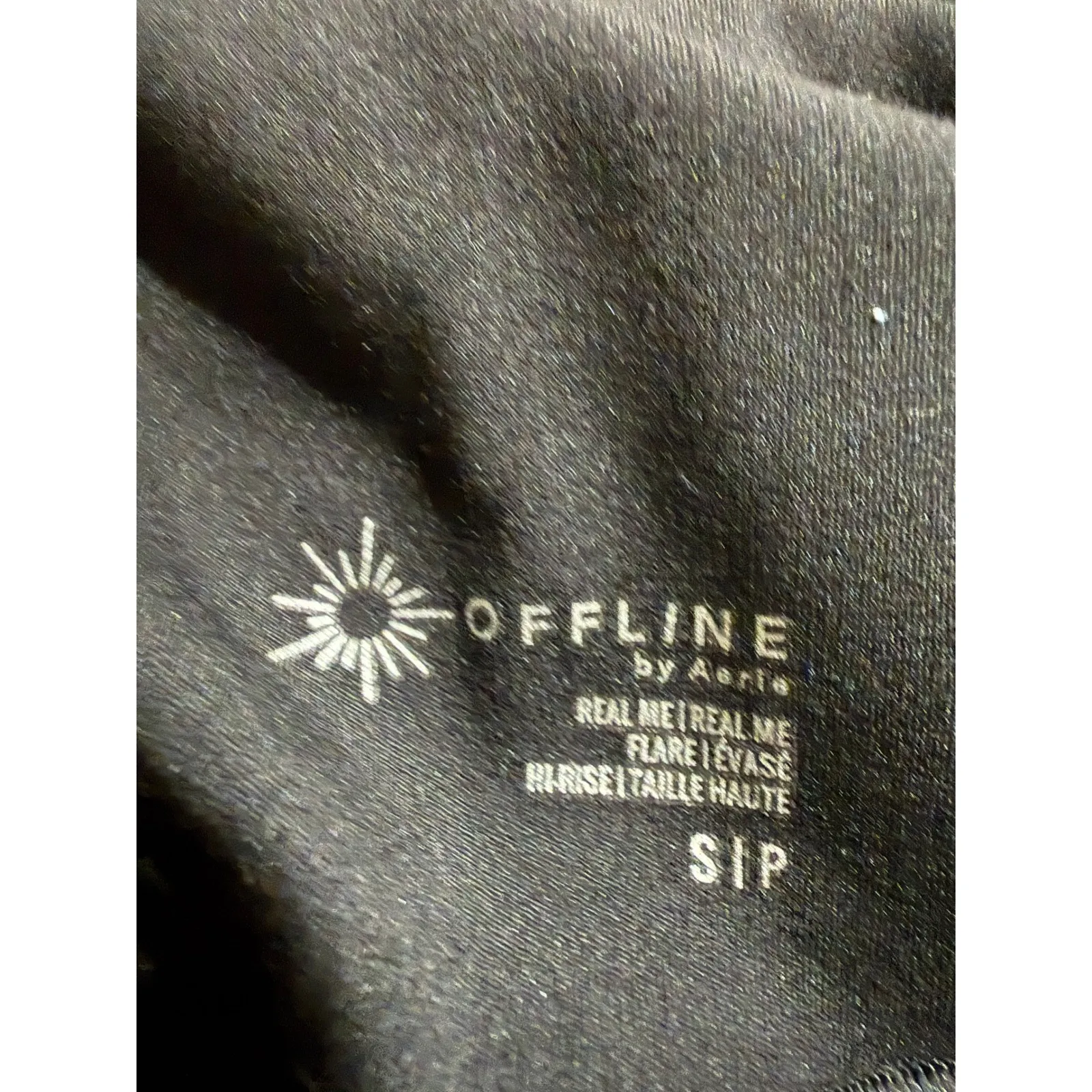 Aerie OFFLINE Black High Waisted Flare Leggings Athleisure Workout Pants S - Image 4