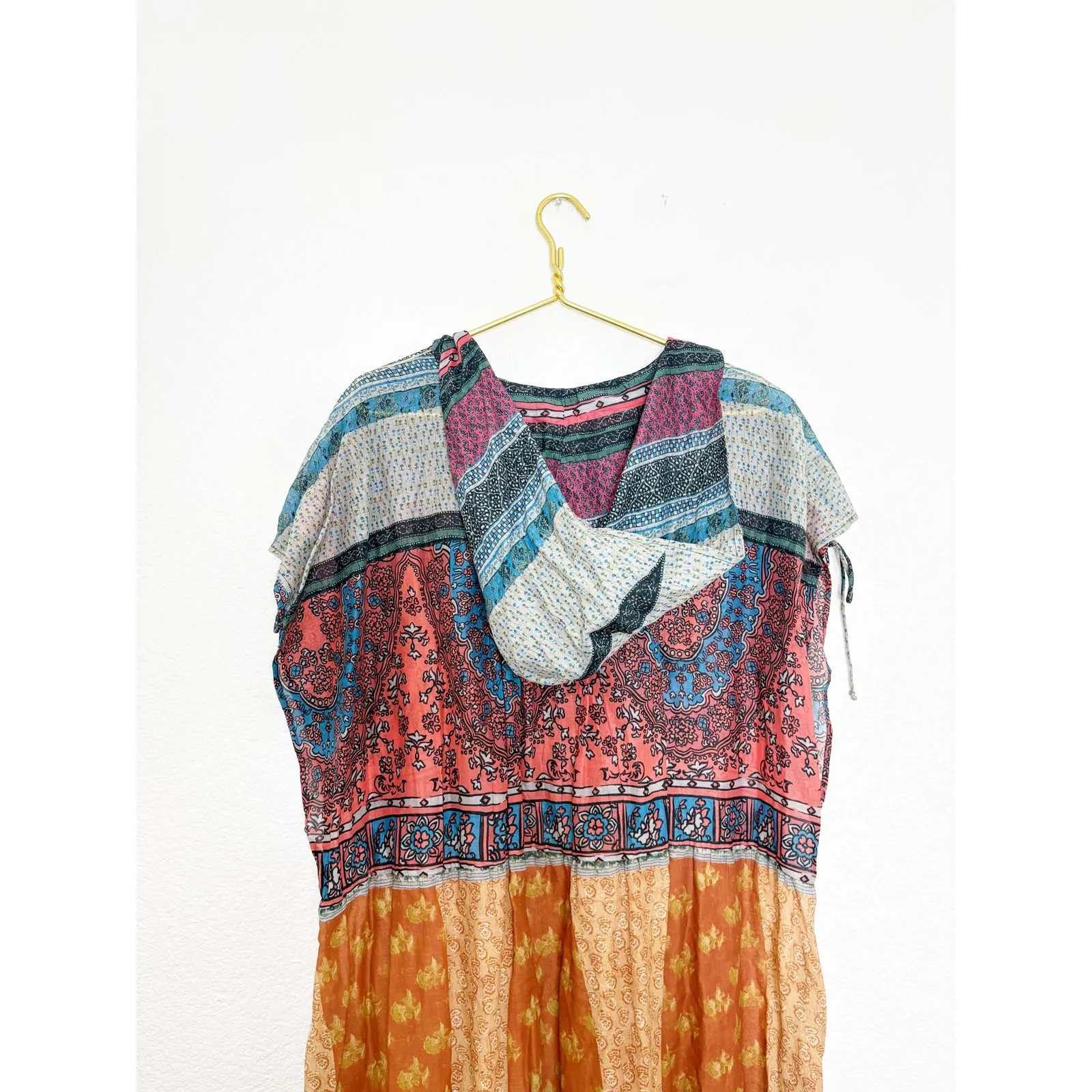 Free People Rosalee Maxi Dress Size Small Oversized Beach Coverup Boho Hippie - Image 12