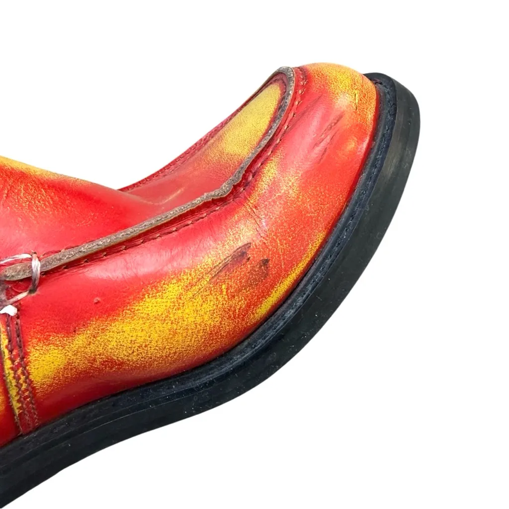 RARE Vintage Y2K Steve Madden Heat Map Chunky Platform Leather Loafers Size 8 - Image 12